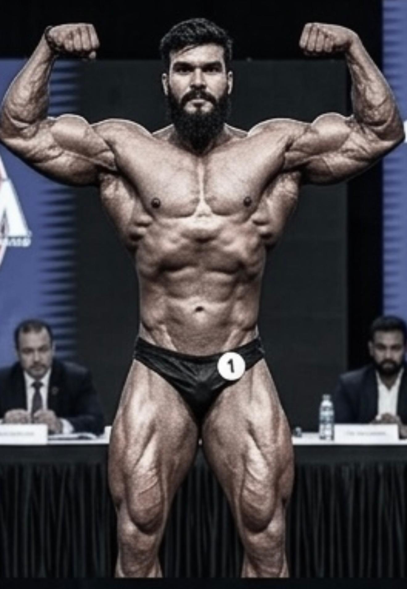 Front double biceps pose